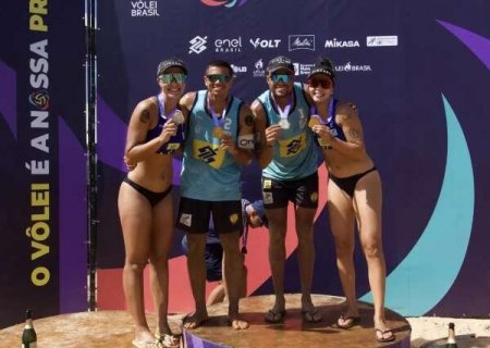 Circuito nacional de vôlei de praia tem vitória dupla para MS