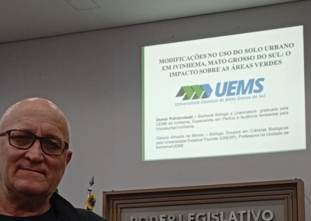Estudo apresentado na Câmara de Vereadores alerta para perda de áreas verdes e necessidade de preservação ambiental em Ivinhema