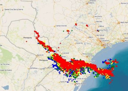 Tempestade j&aacute; avan&ccedil;a sobre MS e aumenta risco de mudan&ccedil;as bruscas no tempo